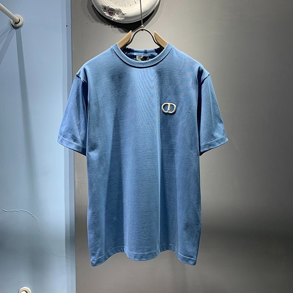 新作◆ディオール CDアイコン Tシャツ コピー コットン クルーネック 刺しゅうロゴ 4色 013J600A0589